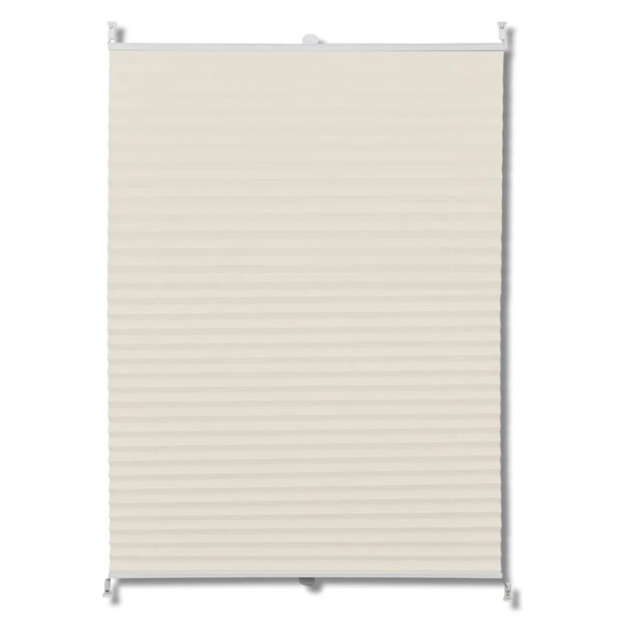 Plissé rolgordijn 80x125cm creme - Afbeelding 2