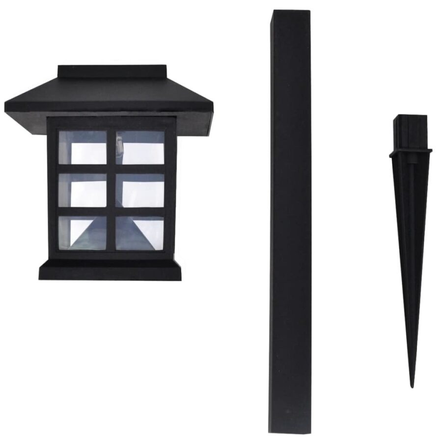 12-delige LED-tuinverlichtingsset solar met pin 8,6x8,6x38 cm - Afbeelding 4