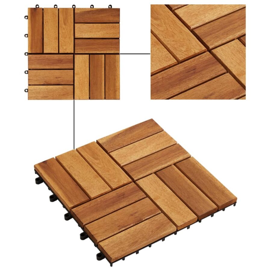 Terrastegels acaciahout 30 x 30 cm (10 stuks) - Afbeelding 3