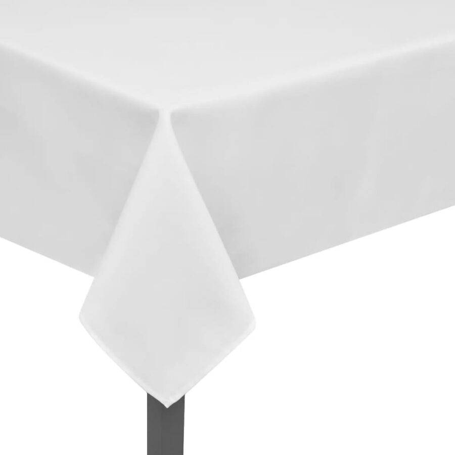 Tafelkleden wit 5 stuks 190 x 130 cm - Afbeelding 2