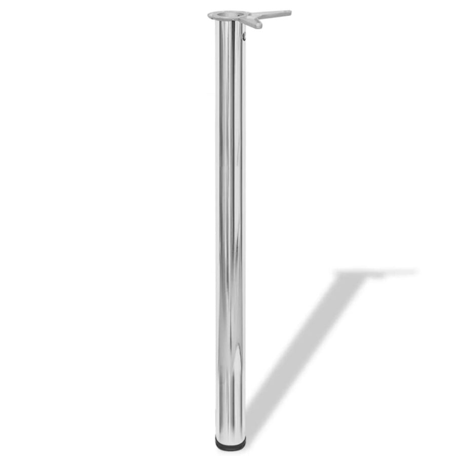 Tafelpoten in hoogte verstelbaar chroom 870 mm 4 st - Afbeelding 2