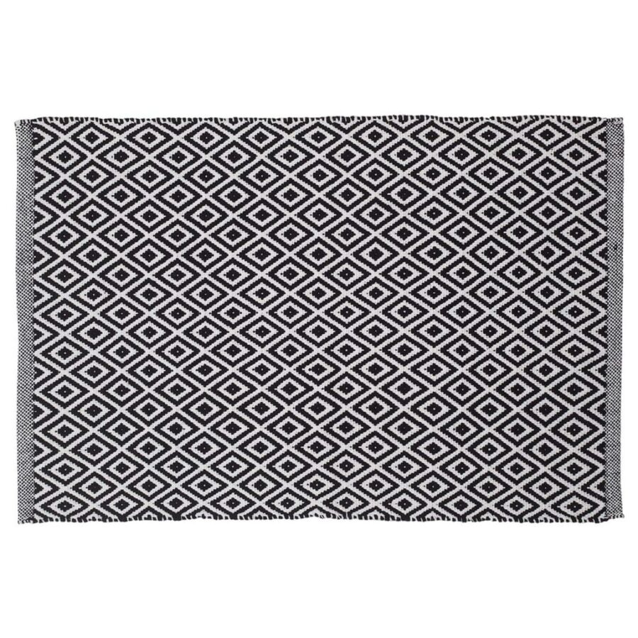 Sealskin Badmat Trellis 60x90 cm katoen zwart en wit - Afbeelding 2