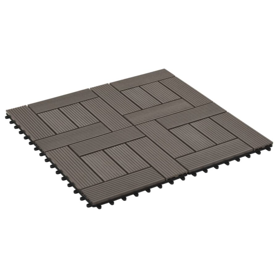 22 st Terrastegels 30x30 cm 2 m² HKC donkerbruin - Afbeelding 2