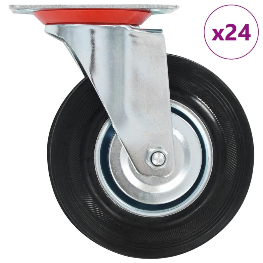 24 st Zwenkwielen 125 mm