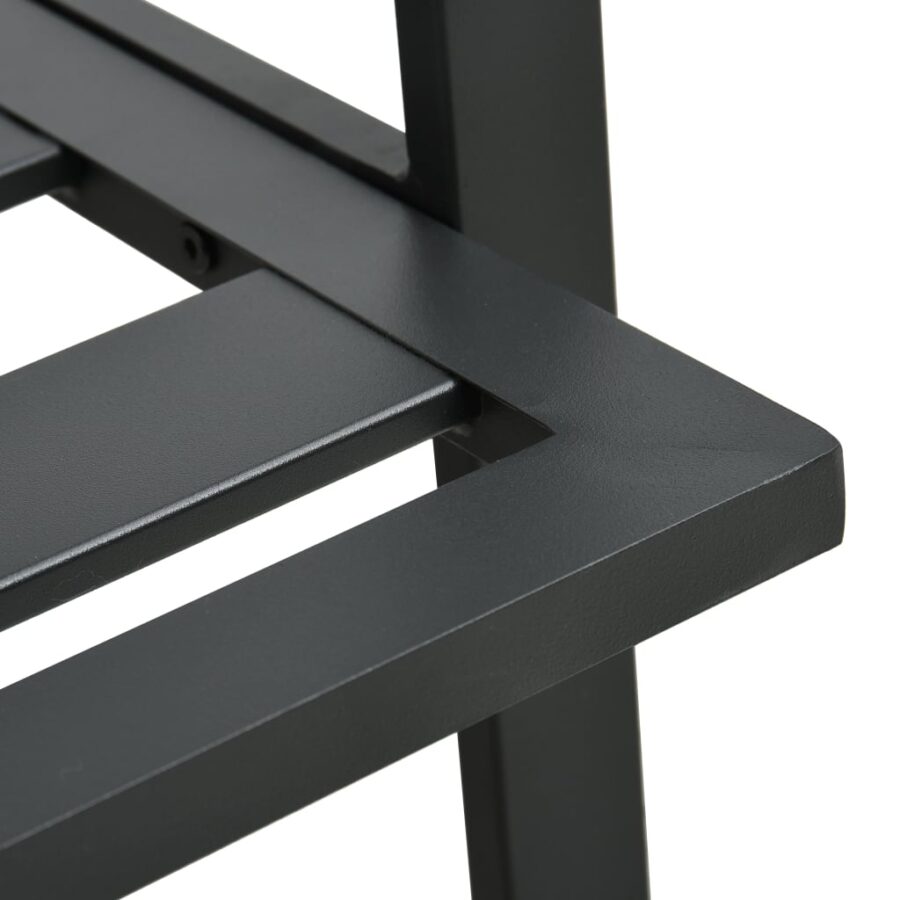 4-delige Loungeset met kussens aluminium donkergrijs - Afbeelding 11