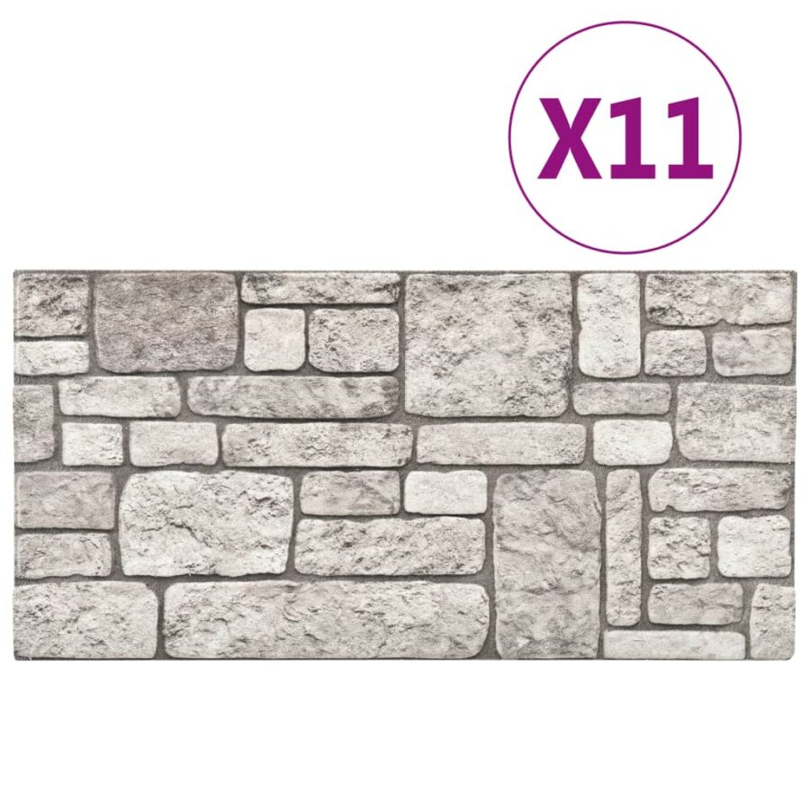 10 st Wandpanelen 3D grijze baksteen EPS - Afbeelding 4