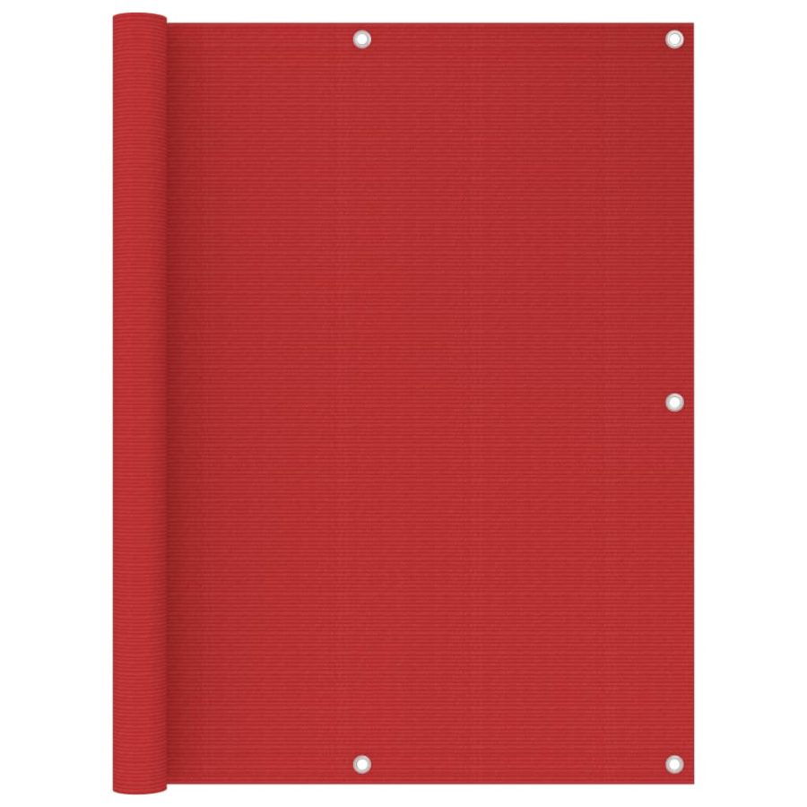 Balkonscherm 120x400 cm HDPE rood