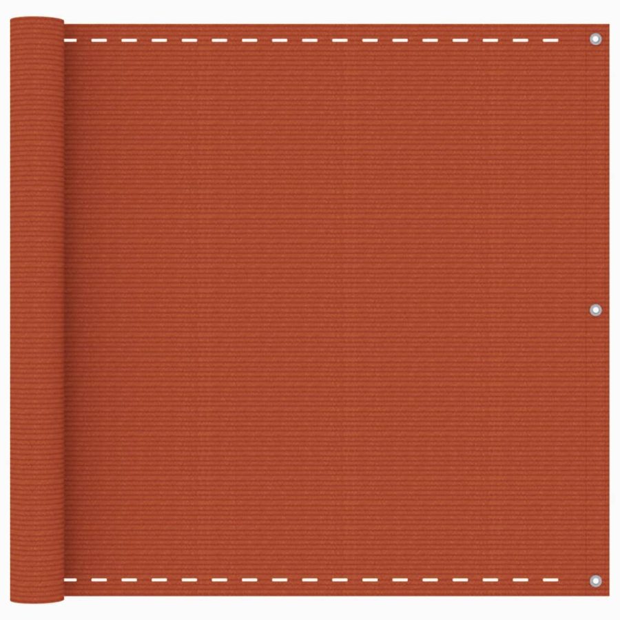 Balkonscherm 90x600 cm HDPE oranje