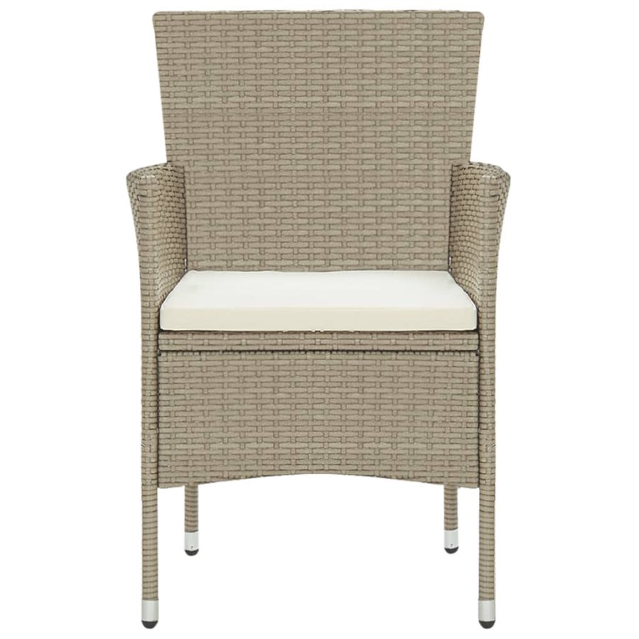 5-delige Tuinset poly rattan beige - Afbeelding 4