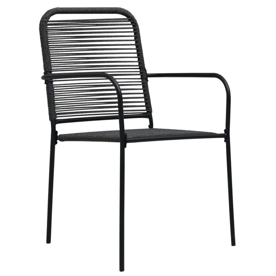 5-delige Tuinset glas en staal zwart - Afbeelding 7