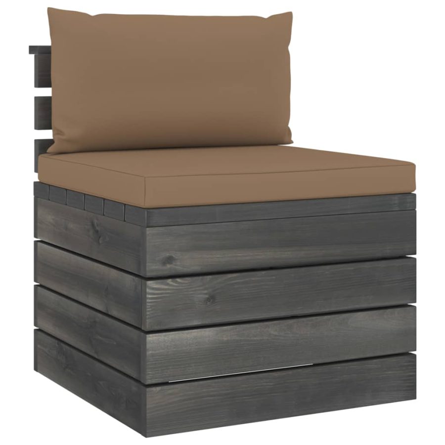 5-delige Loungeset met kussens pallet massief grenenhout - Afbeelding 4