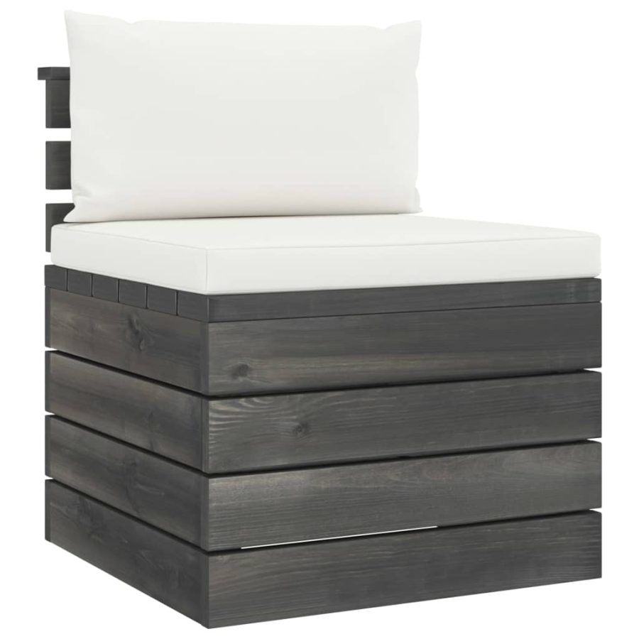 7-delige Loungeset met kussens pallet massief grenenhout - Afbeelding 4