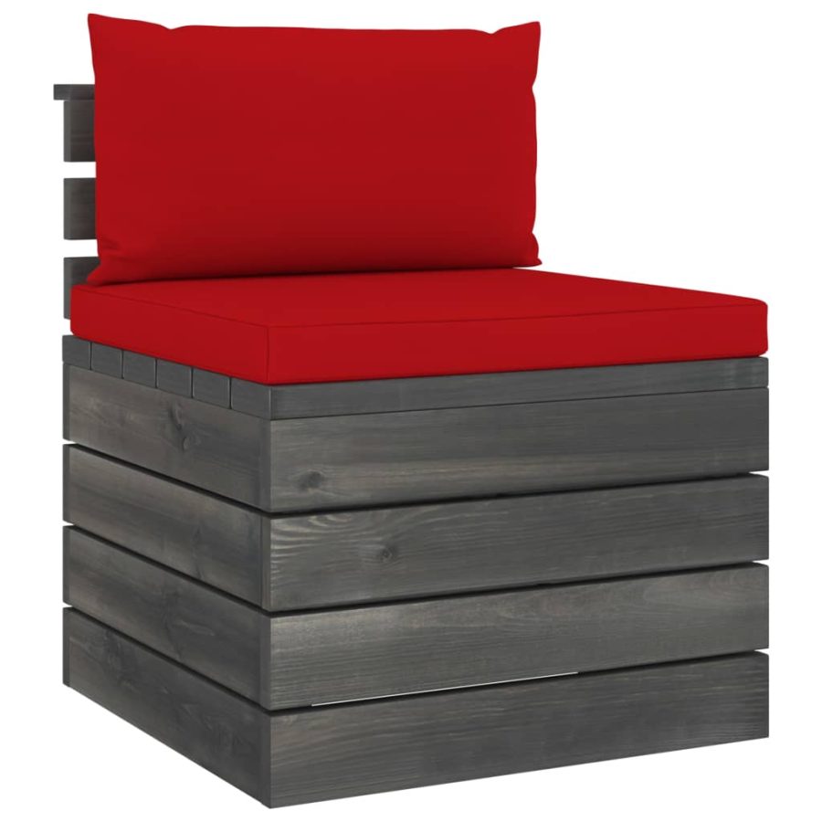 7-delige Loungeset met kussens pallet massief grenenhout - Afbeelding 4