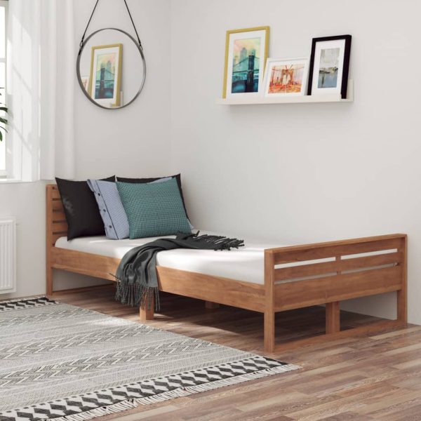 Bedframe massief teakhout 100x200 cm