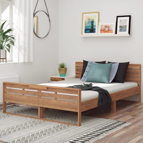 Bedframe massief teakhout 140x200 cm