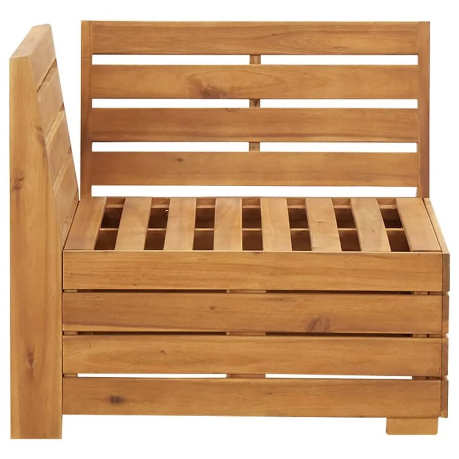 2-delige Loungeset met kussens massief acaciahout - Afbeelding 4