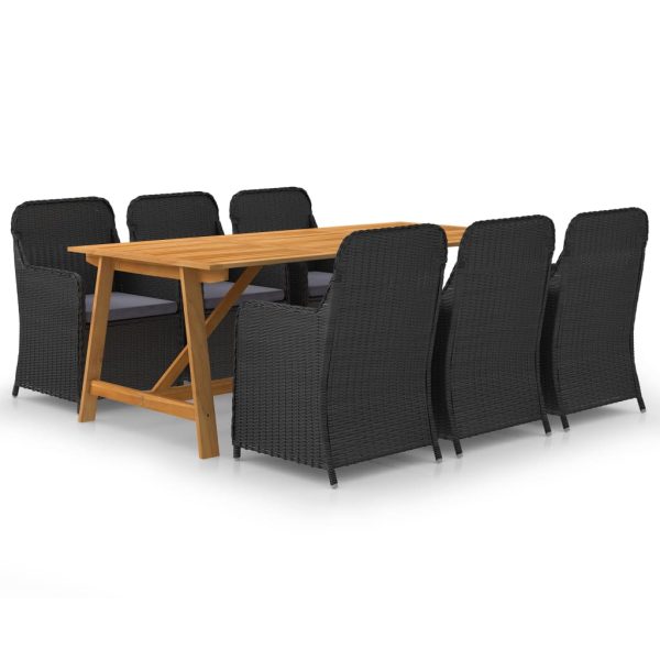 7-delige Tuinset zwart