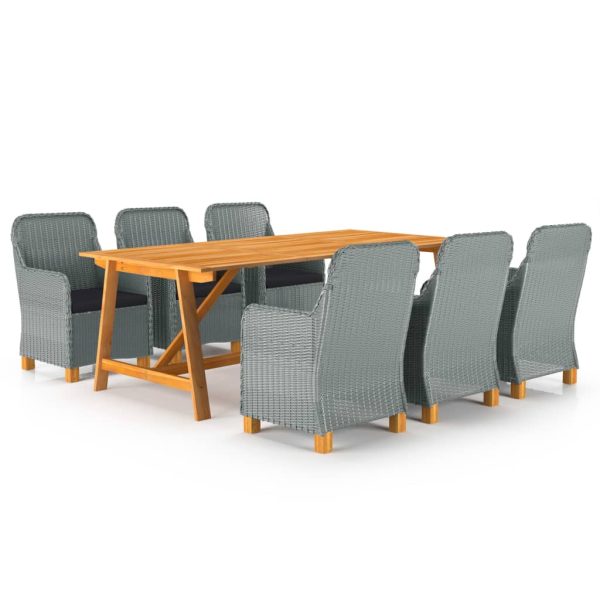 7-delige Tuinset lichtgrijs