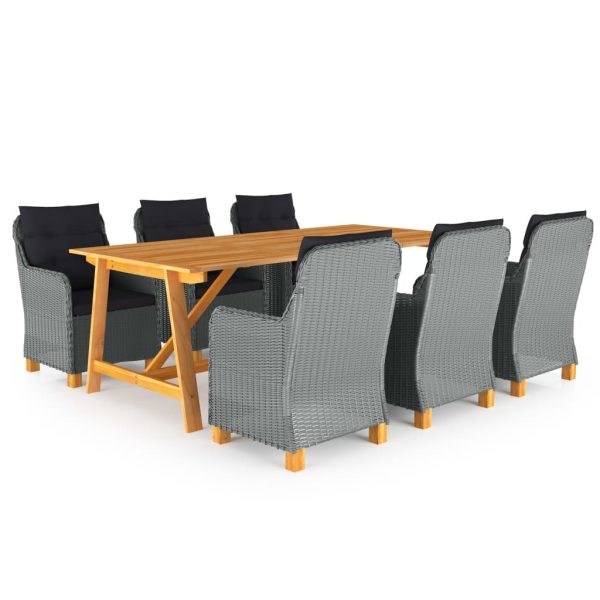 7-delige Tuinset lichtgrijs