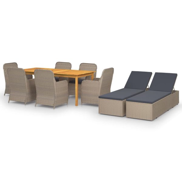 9-delige Tuinset bruin