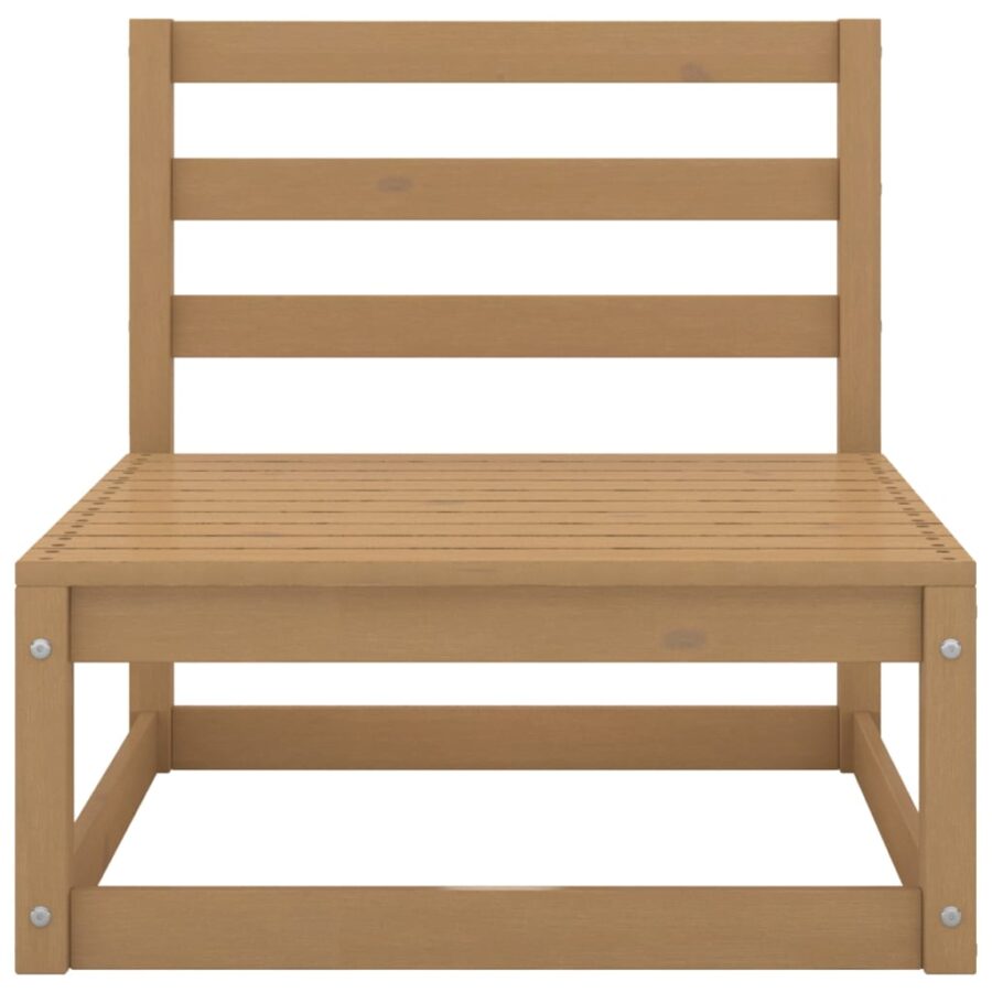 4-delige Loungeset massief grenenhout honingbruin - Afbeelding 5