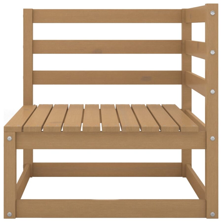 5-delige Loungeset massief grenenhout honingbruin - Afbeelding 5