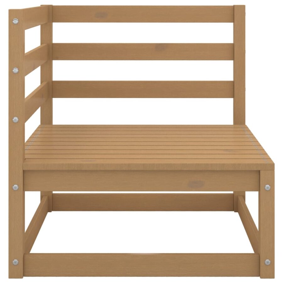 10-delige Loungeset massief grenenhout honingbruin - Afbeelding 5