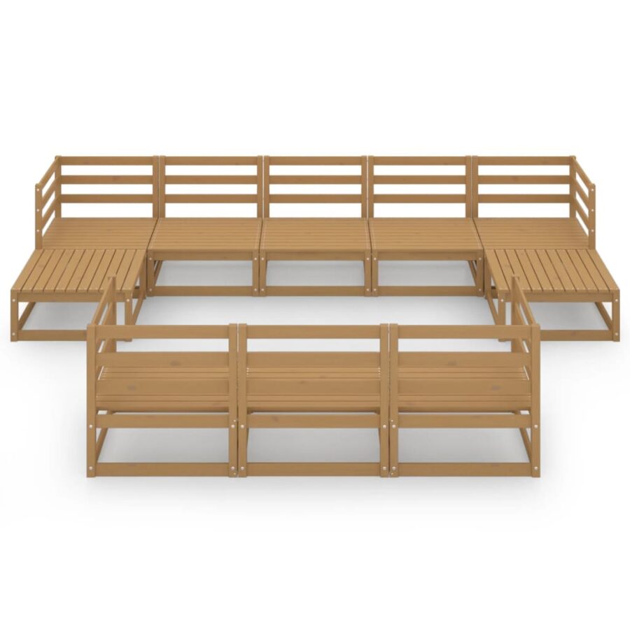 10-delige Loungeset massief grenenhout - Afbeelding 3