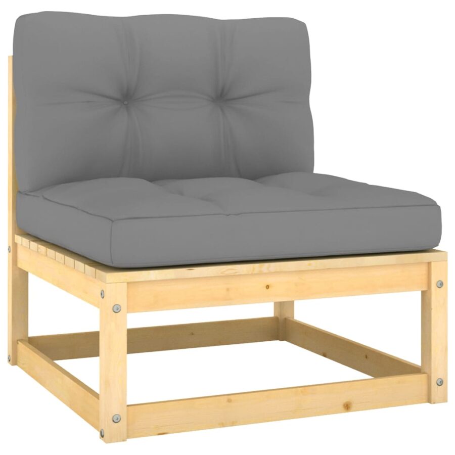 13-delige Loungeset met kussens massief grenenhout - Afbeelding 4