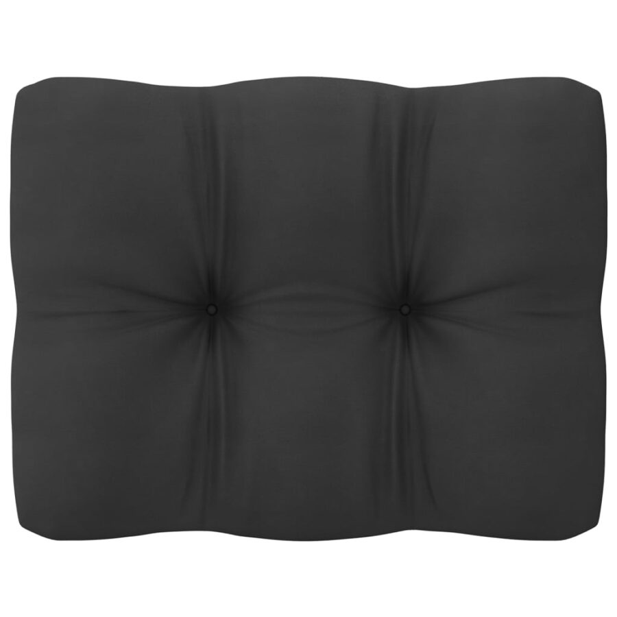 10-delige Loungeset met kussens massief grenenhout zwart - Afbeelding 7
