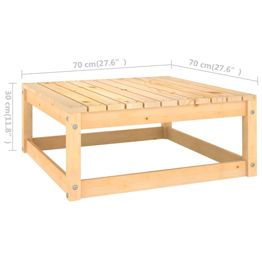 2-delige Loungeset met kussens massief grenenhout - Afbeelding 9