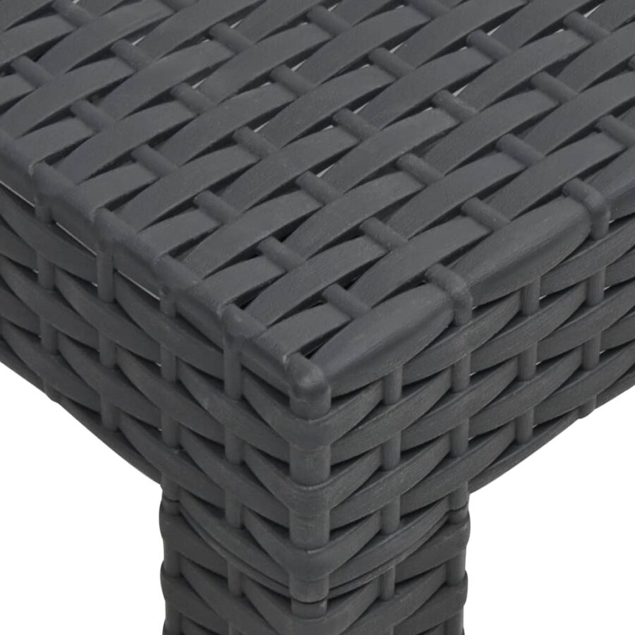 2-delige Loungeset met kussens PP rattan antracietkleurig - Afbeelding 10