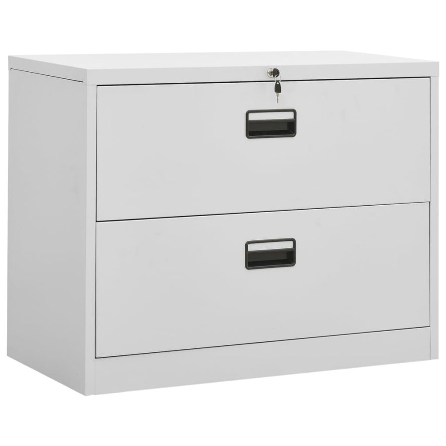 Archiefkast 90x46x72,5 cm staal lichtgrijs