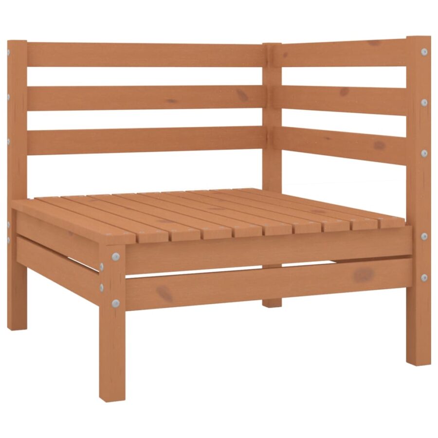 4-delige Loungeset massief grenenhout honingbruin - Afbeelding 3