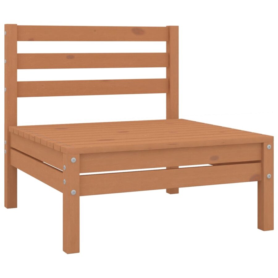 4-delige Loungeset massief grenenhout honingbruin - Afbeelding 6