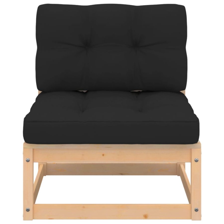 6-delige Loungeset met kussens massief grenenhout - Afbeelding 5