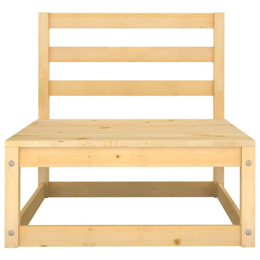 10-delige Loungeset met kussens massief grenenhout - Afbeelding 5