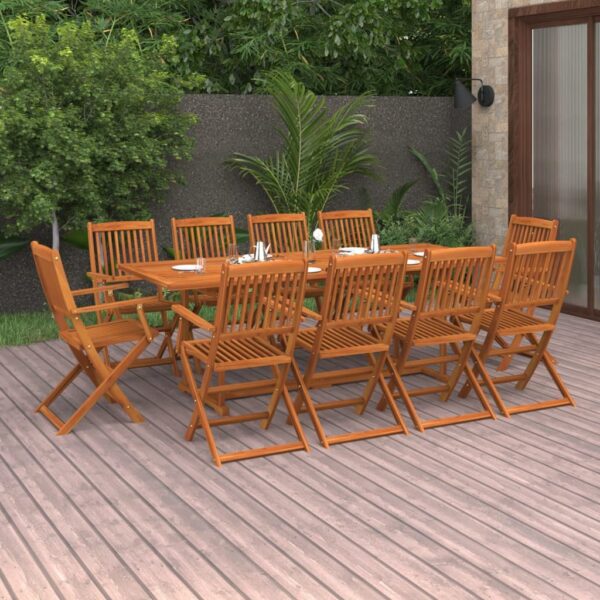 11-delige Tuinset 220x90x75 cm massief acaciahout