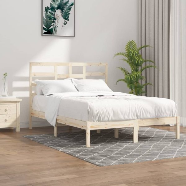 Bedframe massief hout 135x190 cm