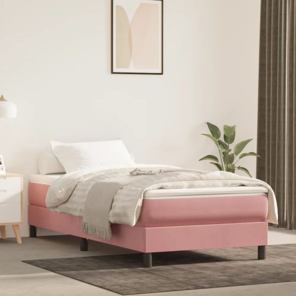 Bedframe fluweel roze 90x190 cm