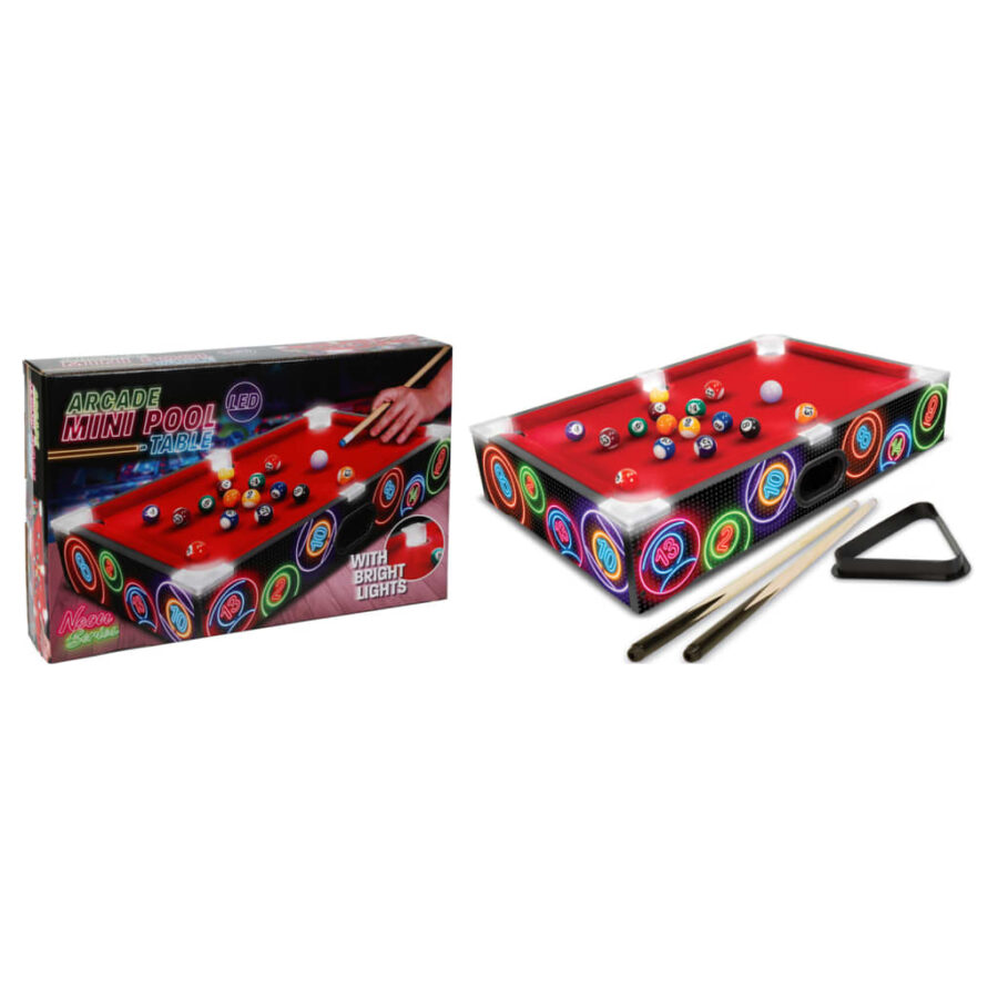 Tender Toys Minipooltafel met LED-verlichting 48,5x30x8,5 cm - Afbeelding 2
