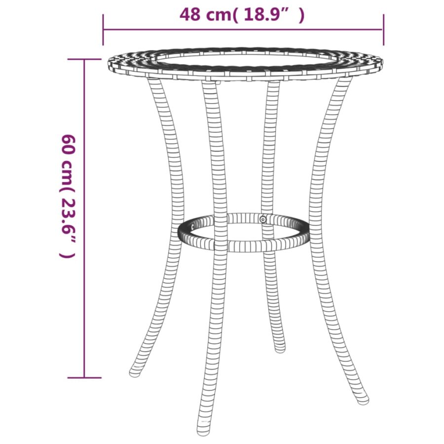 2-delige Loungeset met kussens L-vormig poly rattan grijs - Afbeelding 10