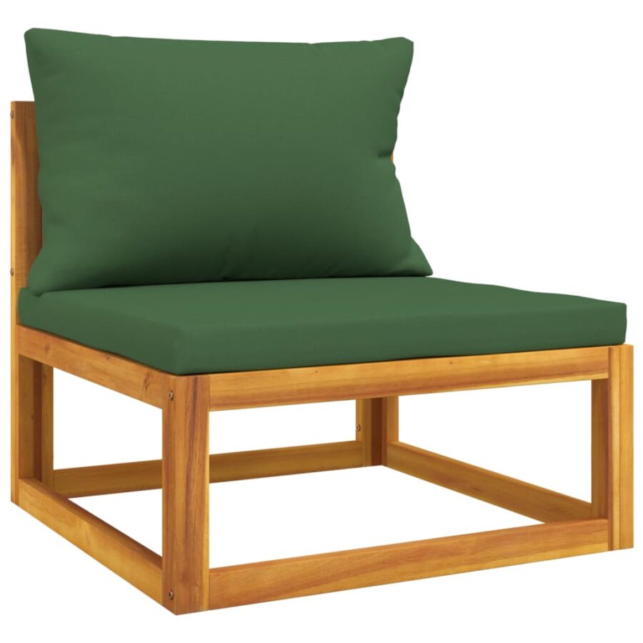 2-delige Loungeset met kussens massief acaciahout - Afbeelding 3