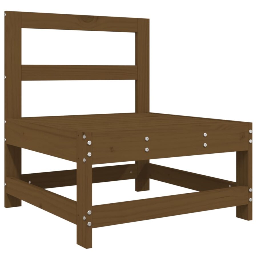 3-delige Loungeset massief grenenhout honingbruin - Afbeelding 4