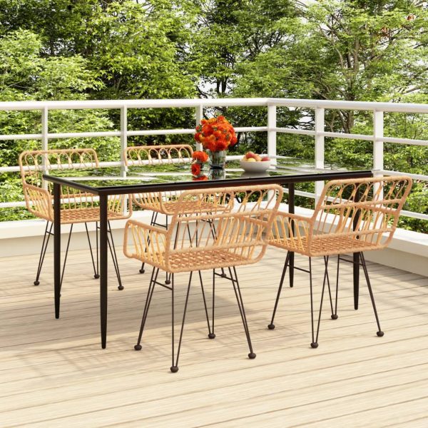 5-delige Tuinset poly rattan
