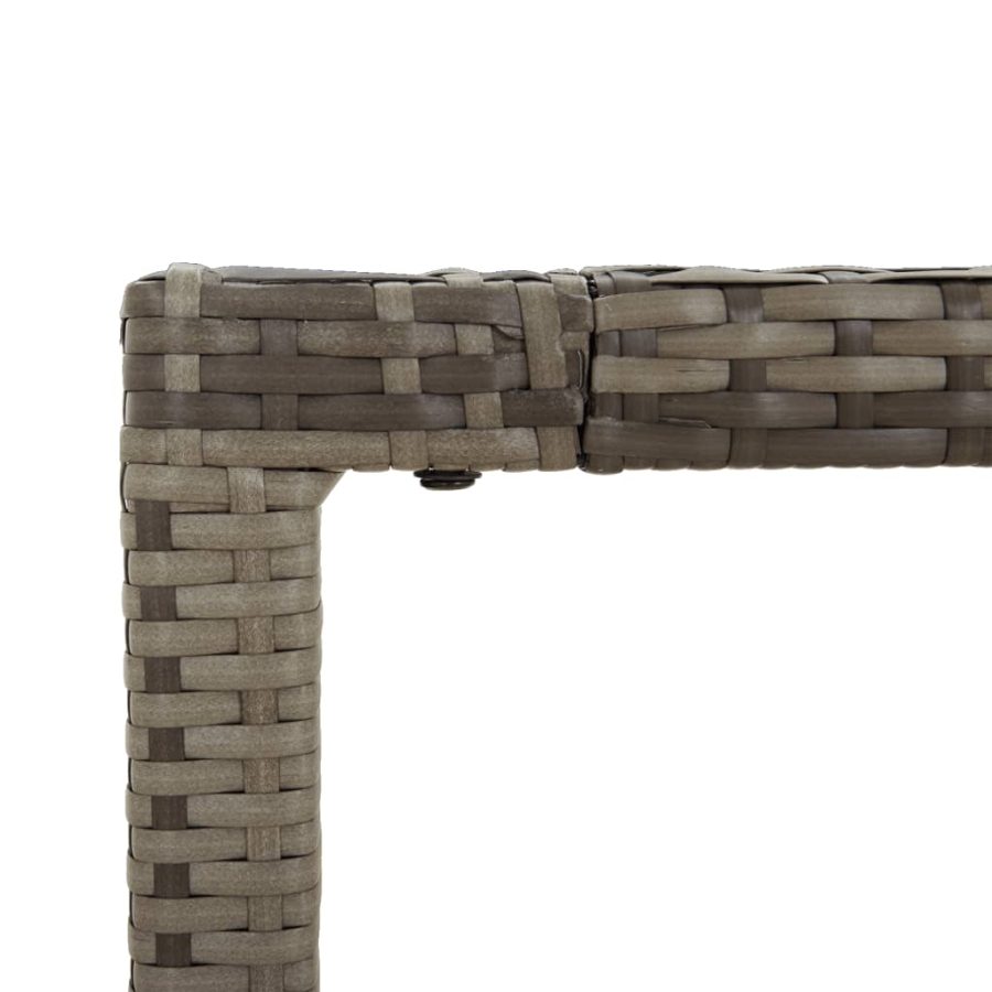 5-delige Tuinset met kussens poly rattan grijs - Afbeelding 9