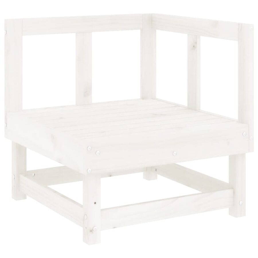 11-delige Loungeset massief grenenhout wit - Afbeelding 5