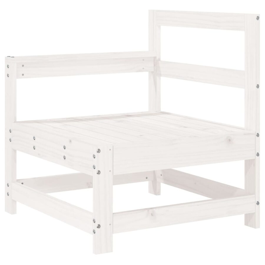 10-delige Loungeset massief grenenhout wit - Afbeelding 3