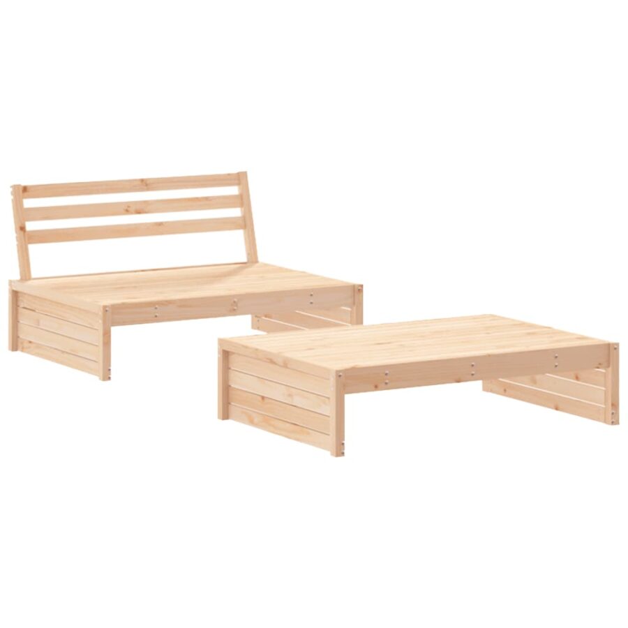 2-delige Loungeset massief grenenhout - Afbeelding 2