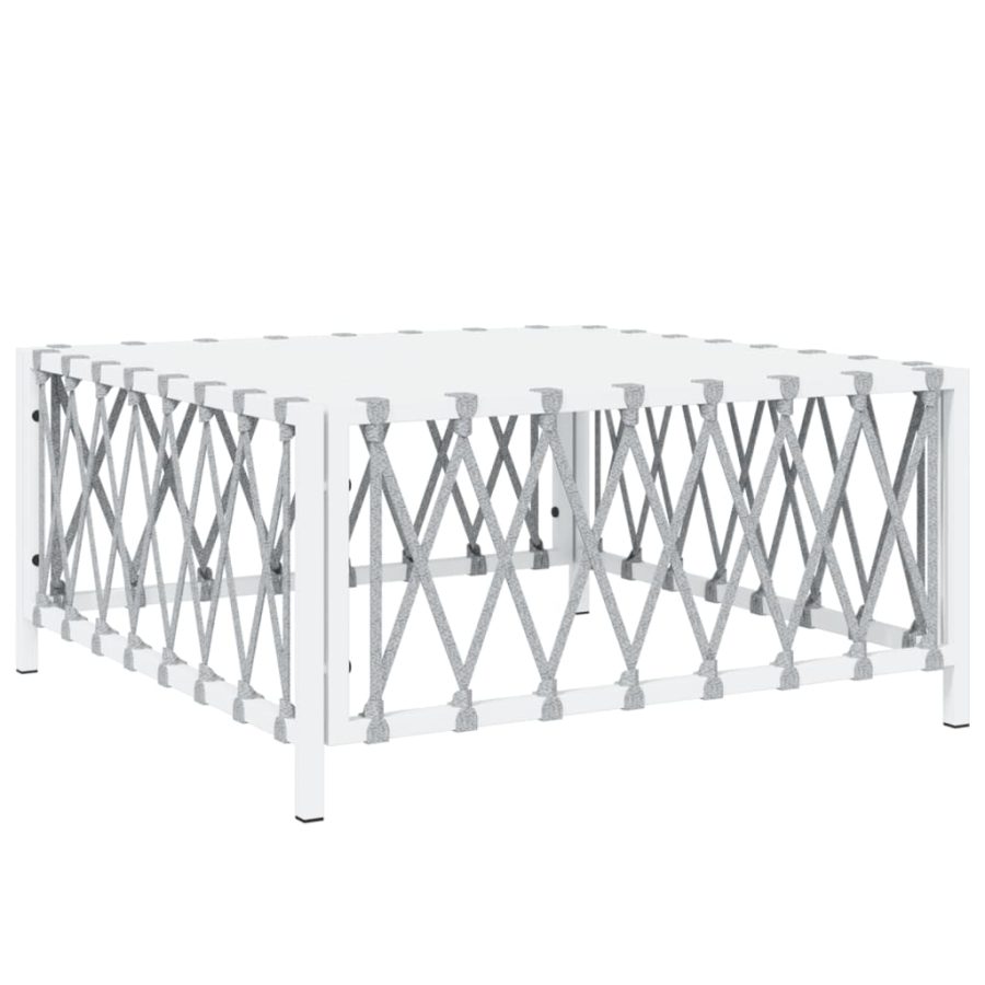 5-delige Loungeset met kussens staal wit - Afbeelding 6